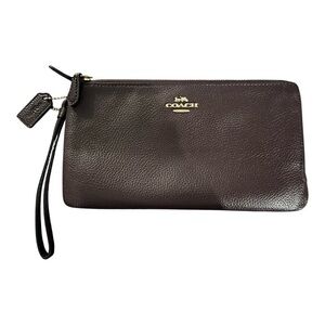 EUC Coach double zip clutch